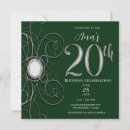 Search for green and silver invitations Emerald