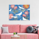 Search for blue flower canvas prints Vintage