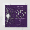 Search for 25th silver birthday invitations Party