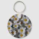 Search for and white daisy key rings Yellow