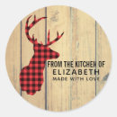 Search for deer in the woods stickers Rustic