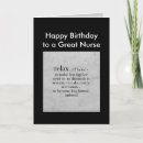 Search for funny nurse birthday cards Humour