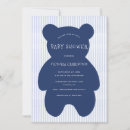 Search for navy blue stripes baby shower invitations Gender neutral