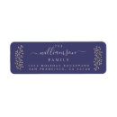 Search for blue gold glitter return address labels Chic