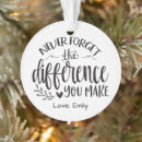 Search for thank you teacher christmas tree decorations Difference you make