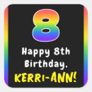 Search for 8th birthday stickers 8 years old