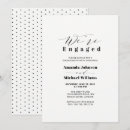 Search for typography engagement party invitations Black