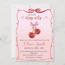 Search for bow baby girl shower invitations Cherries
