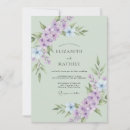 Search for lavender and green wedding invitations Botanical