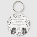 Search for party invitation key rings Bride and groom