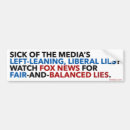 Search for liberal media bumper stickers Fox