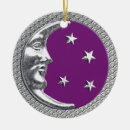 Search for purple and silver christmas tree decorations Moon