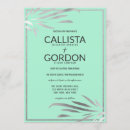 Search for green leaves border wedding invitations Simple