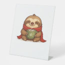 Search for christmas tabletop signs Cute sloths