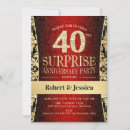 Search for fortieth anniversary invitations Damask