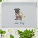 Search for pug tea towels Cute dog