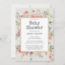 Search for rustic chic baby shower invitations Floral