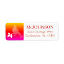 Search for red bird return address labels Cardinal