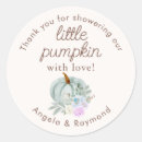Search for pumpkin shower thank you stickers Fall baby shower