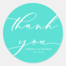 Search for turquoise thank you stickers Typography