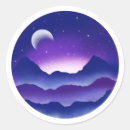 Search for purple mountains stickers Moon