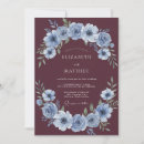 Search for dusty blue and burgundy wedding invitations Roses