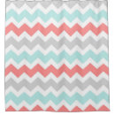 Search for coral and gray shower curtains Chic