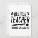 Search for teacher retirement cards School
