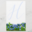 Search for hydrangea stationery paper Blue flowers