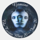 Search for gemini zodiac stickers Black