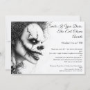 Search for circus halloween invitations Evil clown
