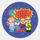 Search for super hero thank you stickers Party