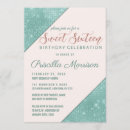 Search for teal blue sweet 16 invitations Birthday