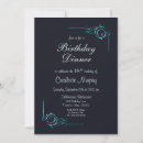 Search for teal 18th birthday invitations blue