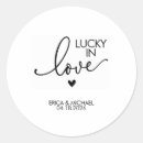 Search for lucky in love wedding stickers Lotto
