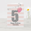 Search for 5th girl birthday cards Pink