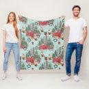 Search for red truck christmas blankets Rustic