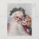 Search for vintage santa claus postcards Father christmas