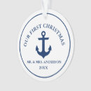 Search for navy blue christmas tree decorations Just married