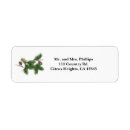 Search for pine cone return address labels Winter