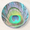 Search for peacock feather coasters Colourful