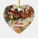 Search for vintage reindeer christmas tree decorations Santa claus