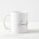 Search for plain black mugs Script typography