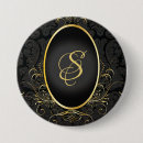 Search for damask monogram badges Black