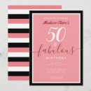 Search for pink white birthday invitations Simple