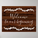 Search for welcome to our beginning wedding signs Rustic