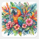 Search for parrot art stickers Tropical