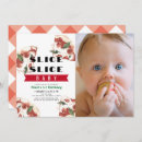 Search for pizza 1st birthday invitations Slice slice baby