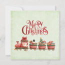 Search for toy train christmas cards Vintage