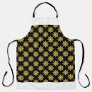 Search for gold stars aprons Black